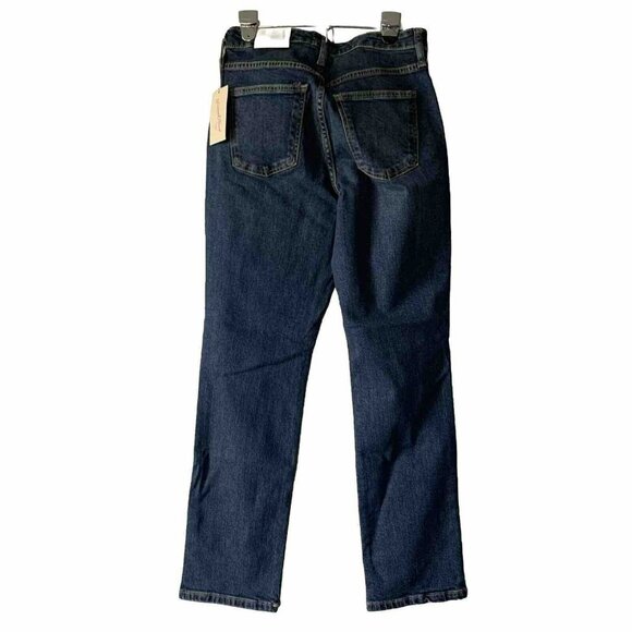 Universal Thread Womens Blue Dark Wash Denim High-Rise Straight Jeans 0/25R - Picture 5 of 9